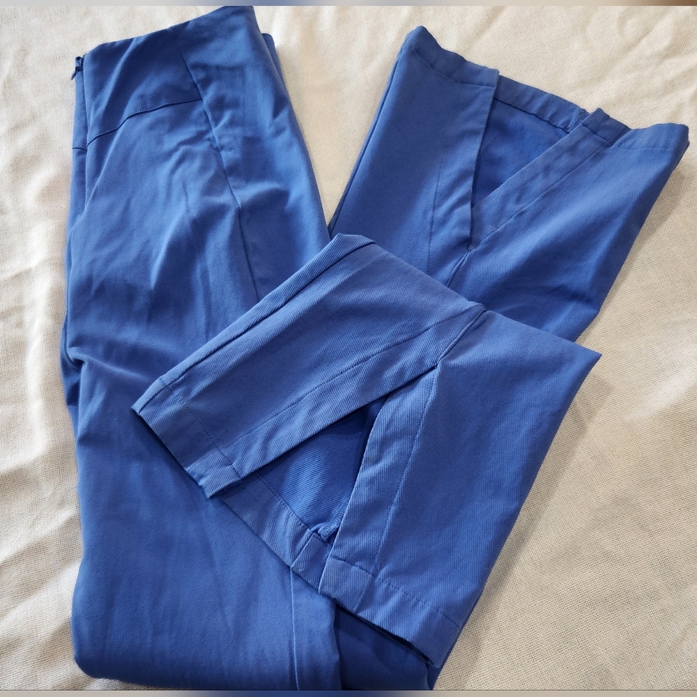 Free People Bright Blue Trousers- Slit Pant Leg Sz XS - Picture 3 of 13